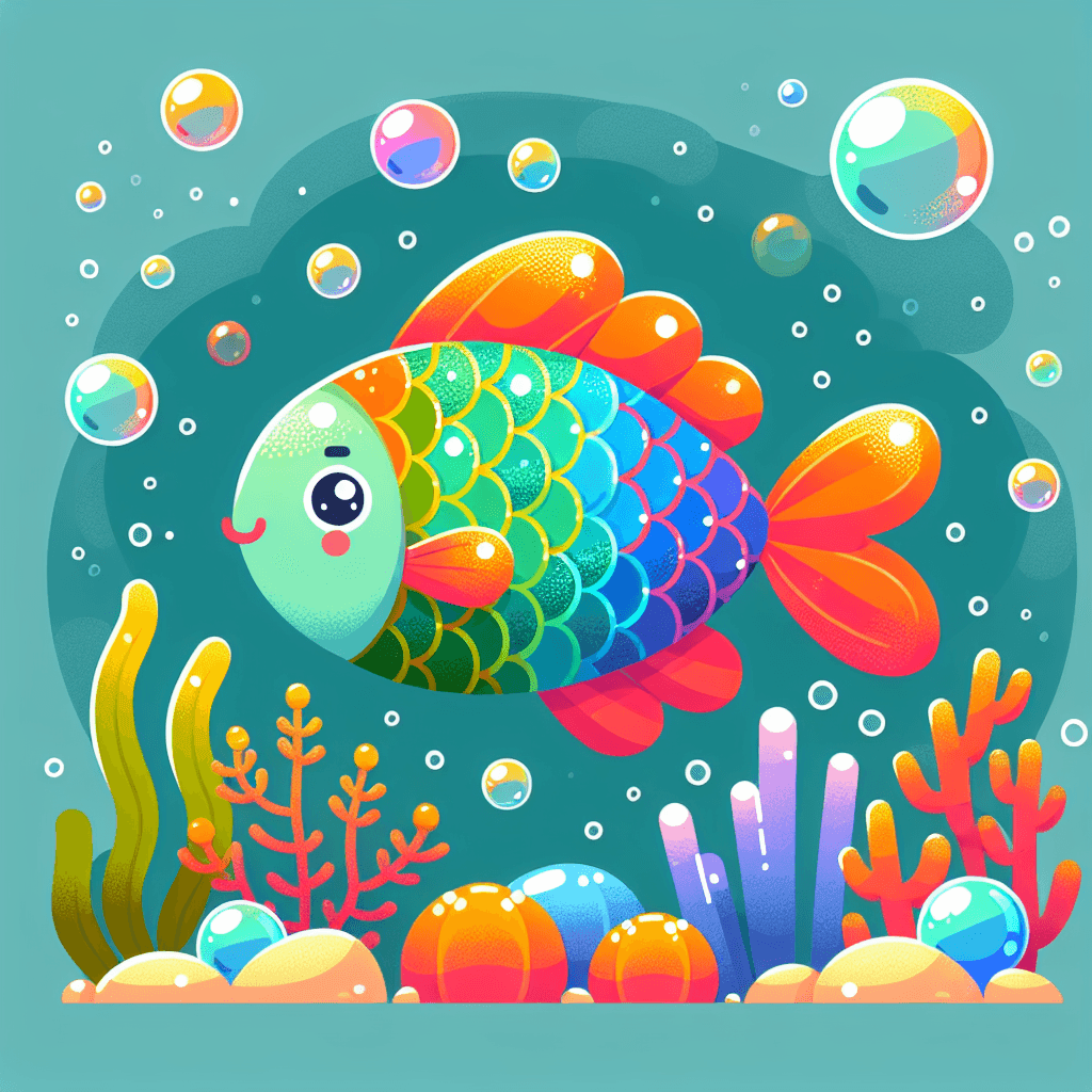 Fun Rainbow Fish Paint By Numbers Art