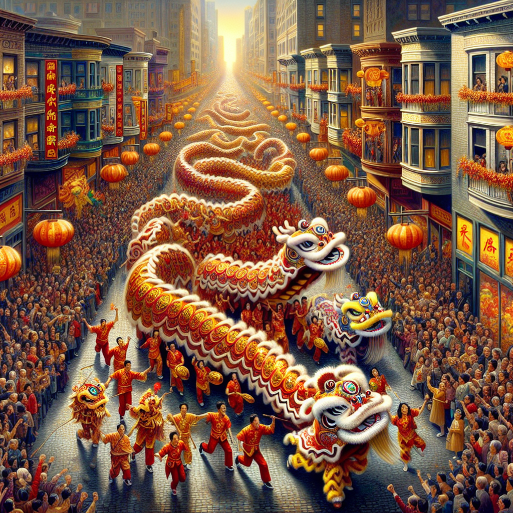 Chinese New Year Parade - United States Painting By Numbers Kit