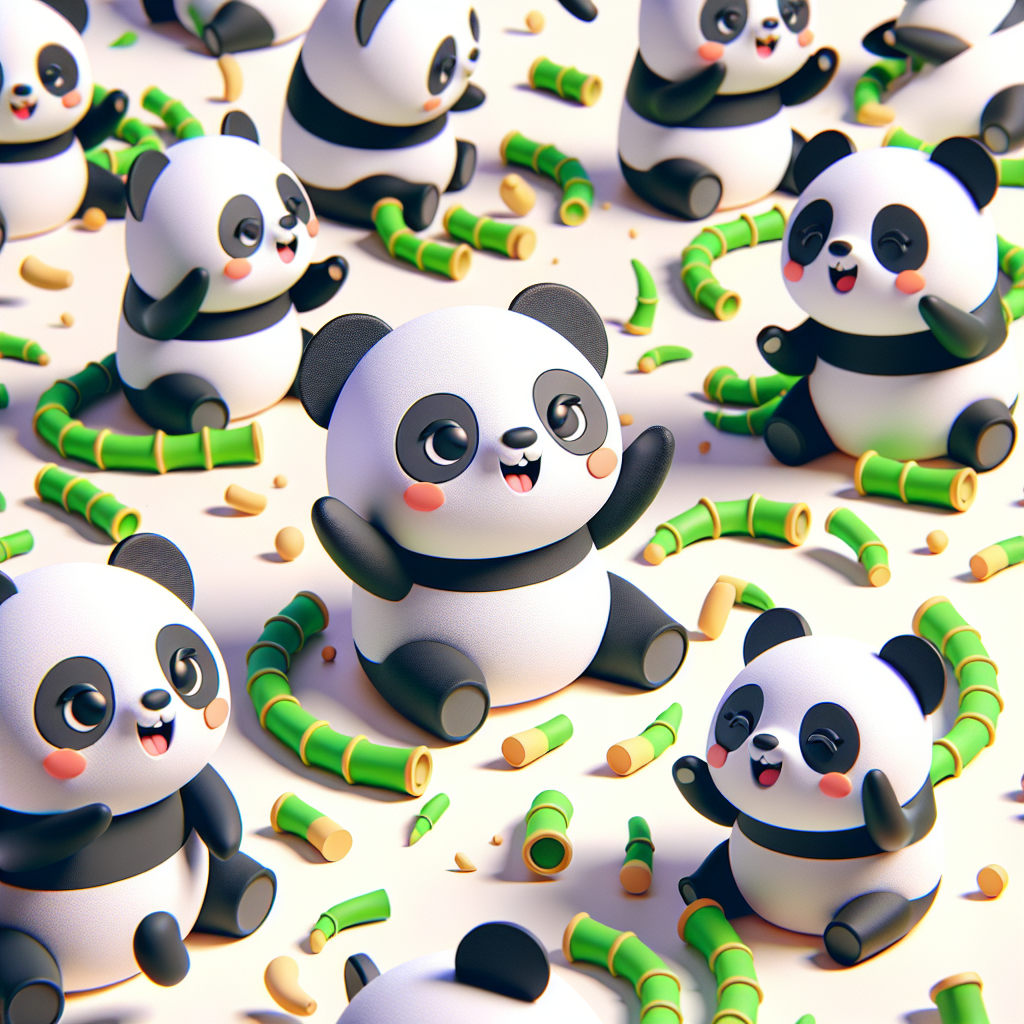 Cheerful Panda Playtime Painting By Numbers Kit