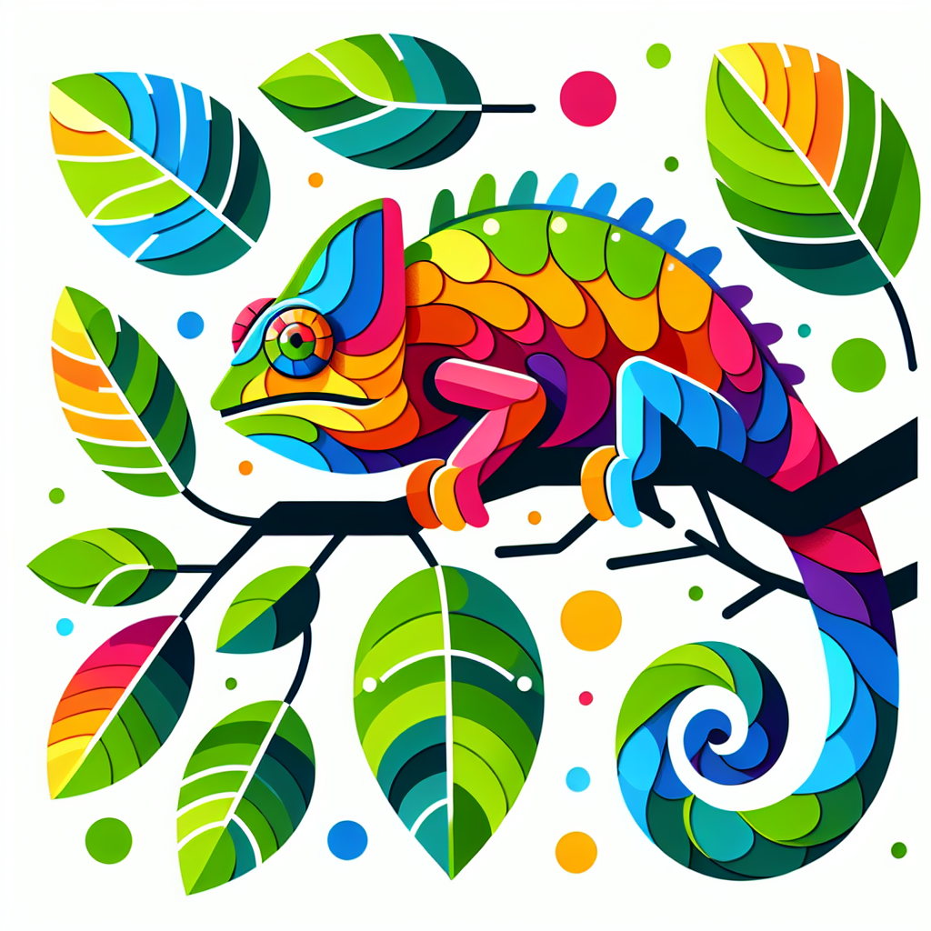 Rainbow Chameleon Discovery Paint By Numbers
