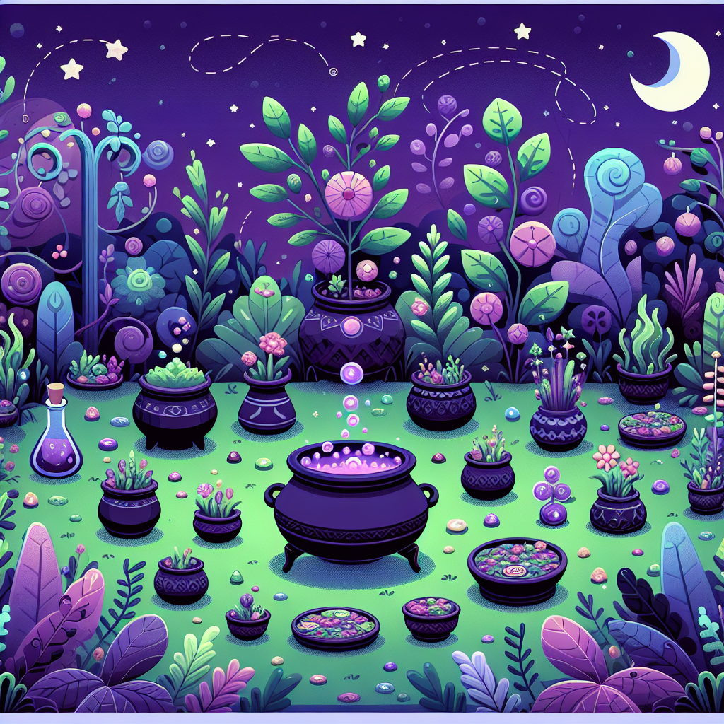 Magical Witch's Garden Painting Number Kit