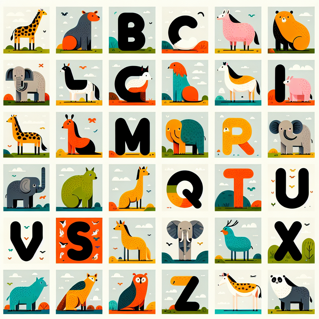Animal Alphabet Fun Paint By Number