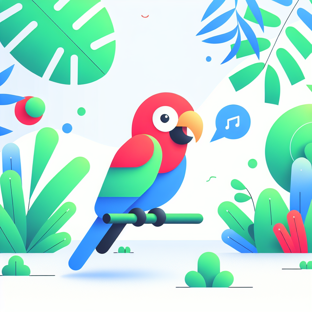 Singing Parrot's Jungle Tune Paint By Color