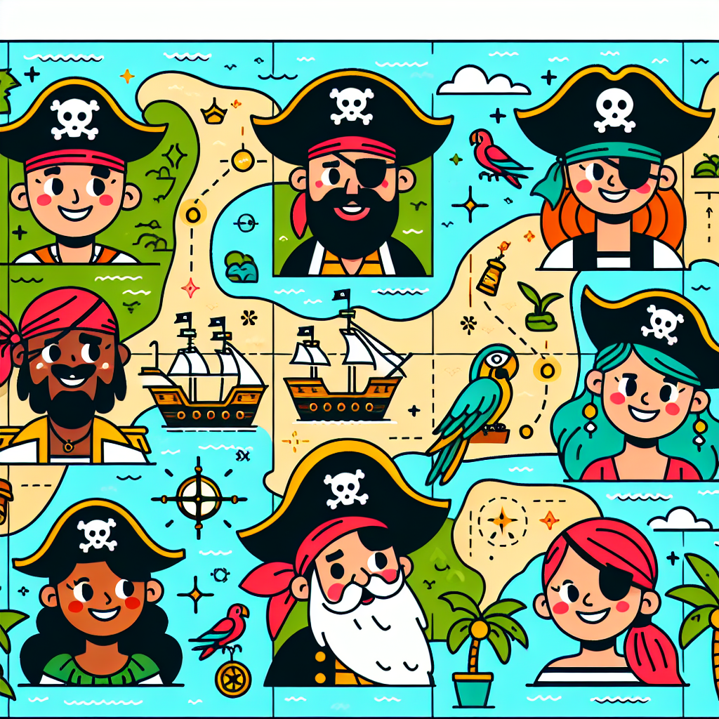 Playful Pirate Party Paint By Number