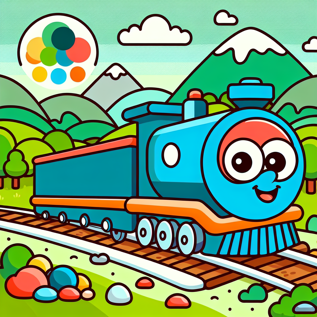 Cheery Choo-Choo Paint By Number