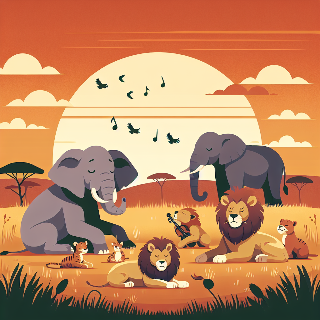 Sunset Safari Serenade Painting Number Kit