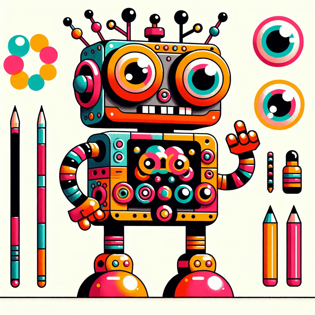 Wacky Robot Paint By Number
