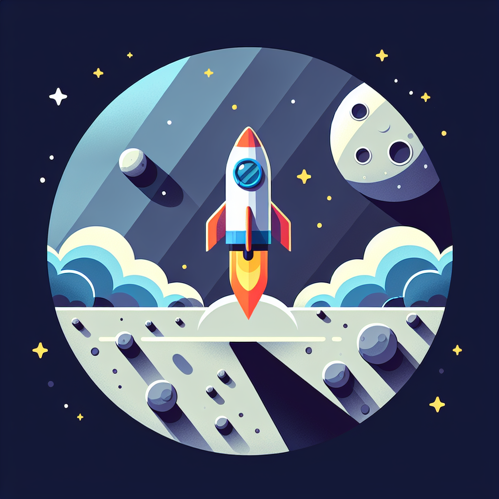 Rocket To The Moon Adventure Painting Number Kit