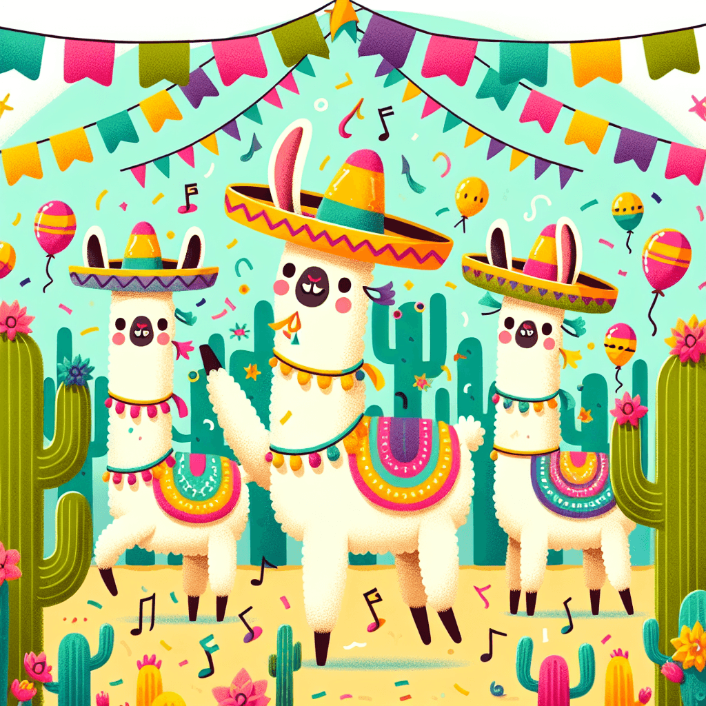 Lively Llama Fiesta DIY Paint By Numbers