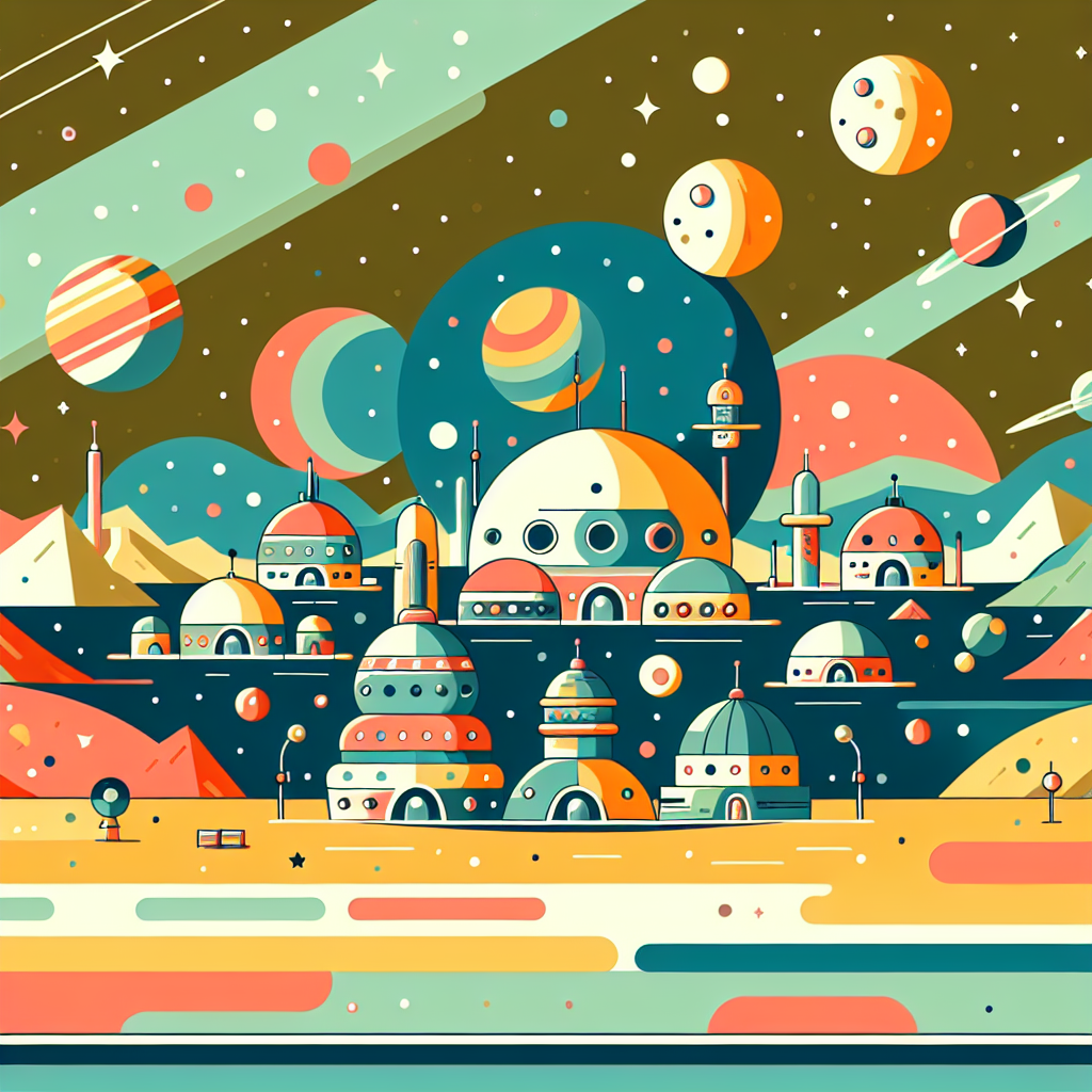 Galactic Space Colony Paint By Number