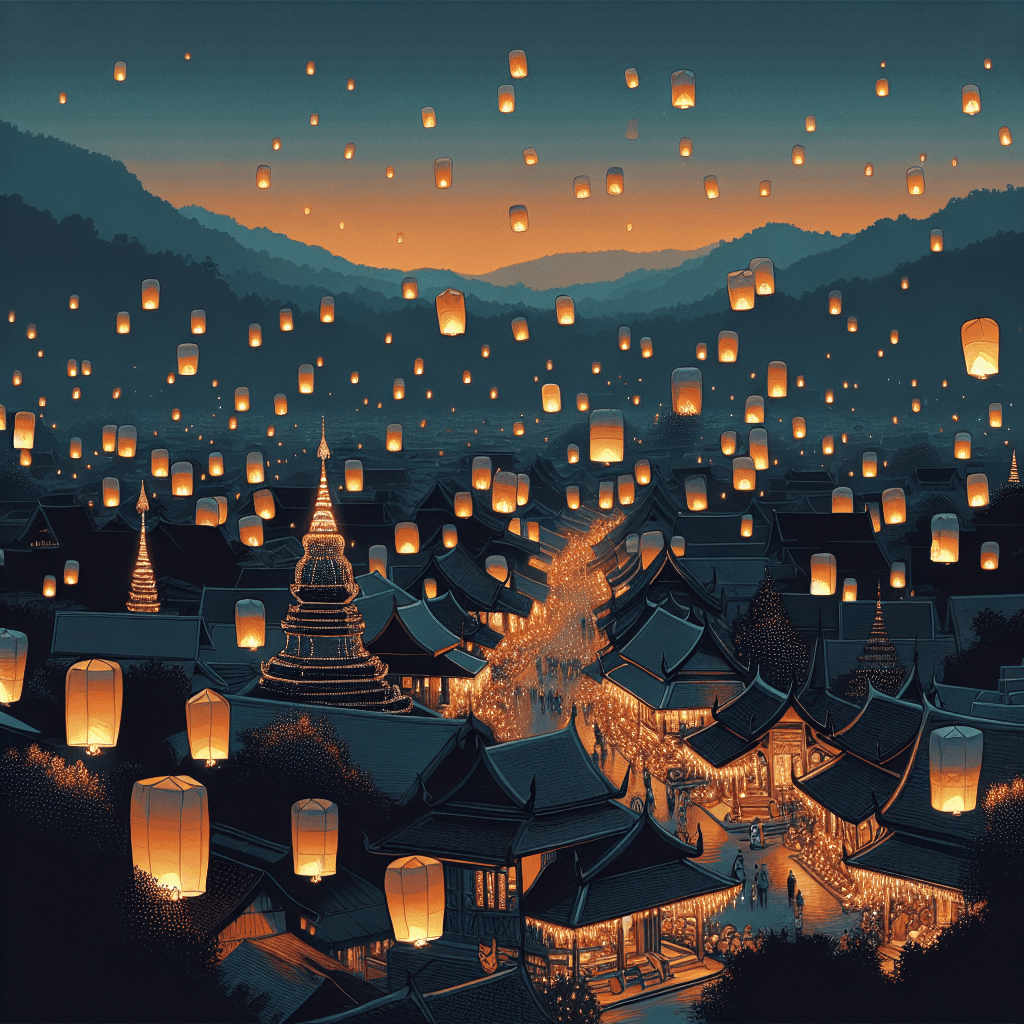 Lantern Festival - Chiang Mai Number Painting