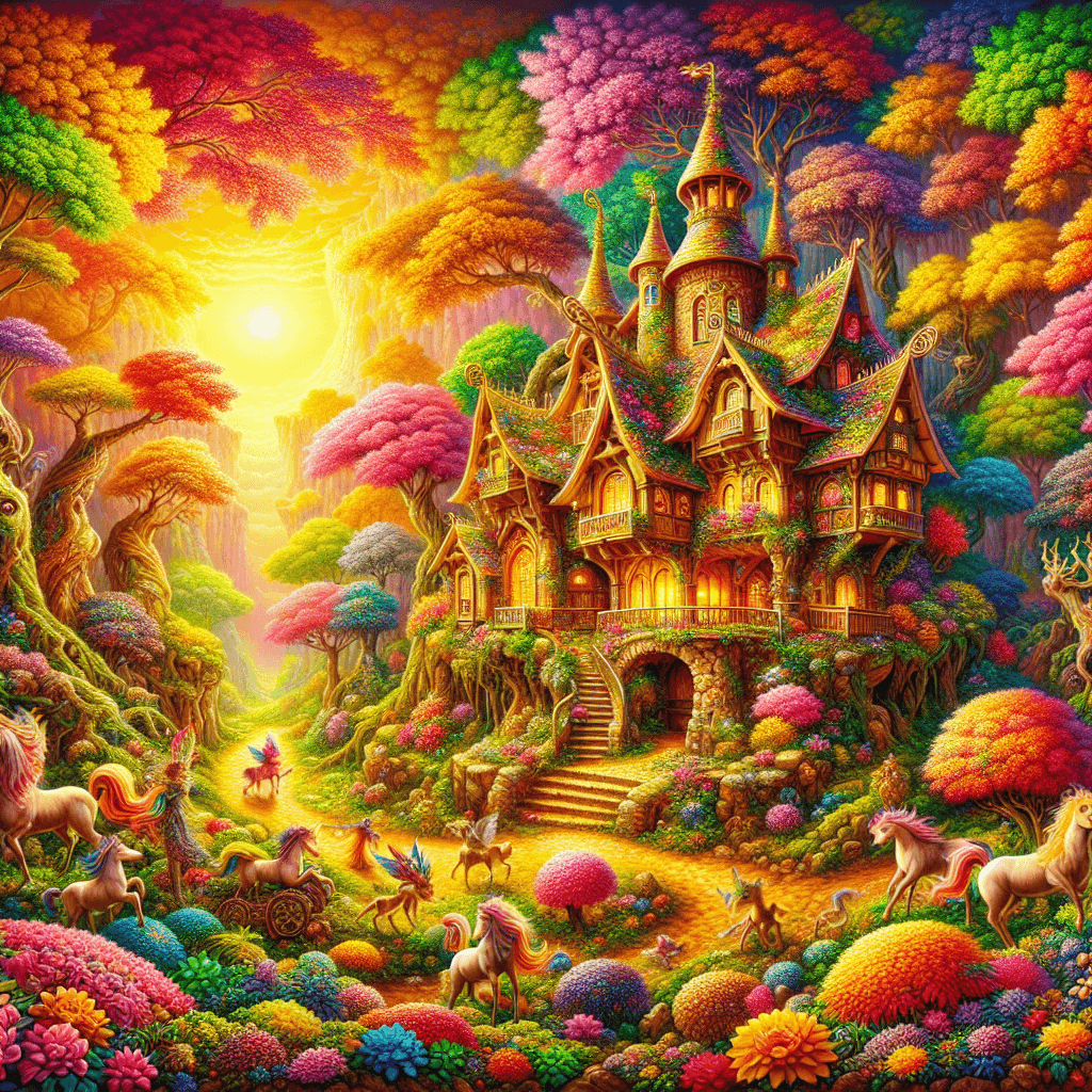 Fairy Tale Cottage Painting Number Kit