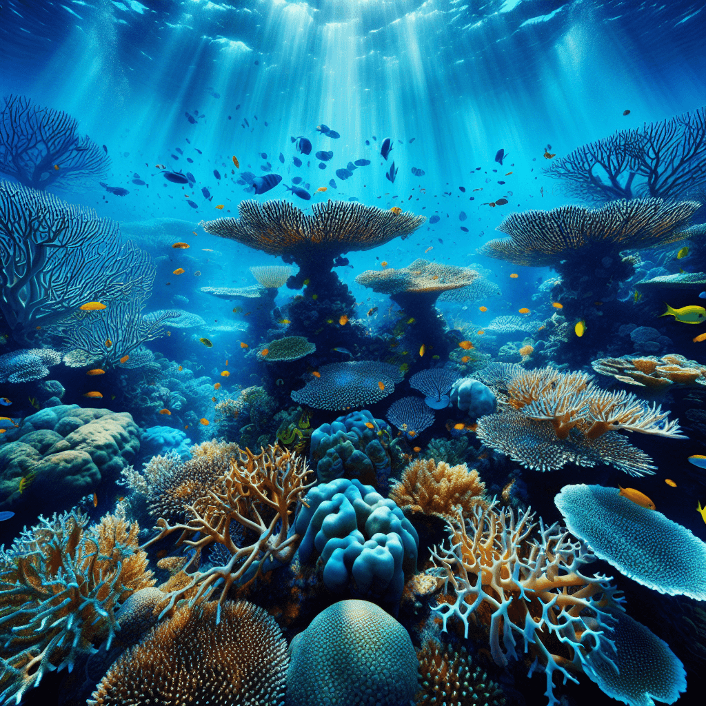 Vibrant Underwater Coral Numbered Painting Kits