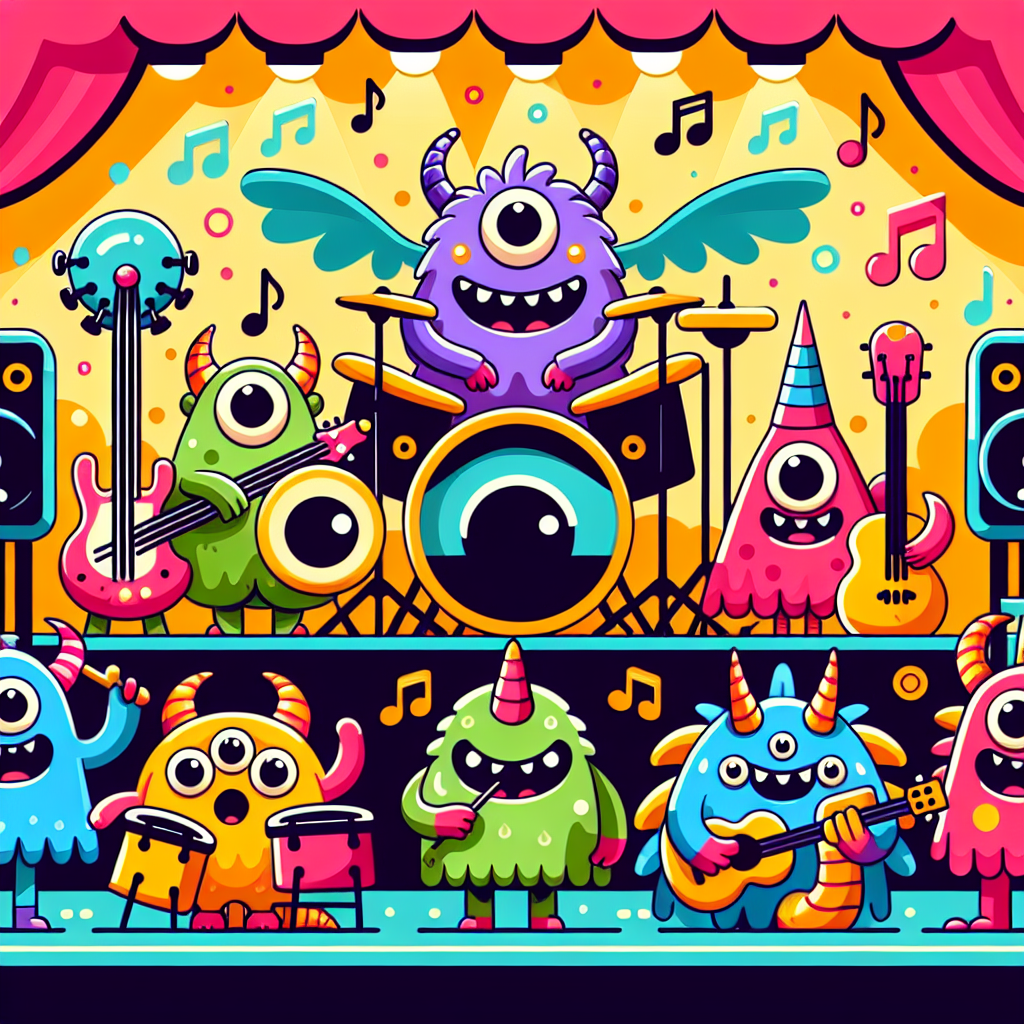 Monster Music Festival Paint By Numbers
