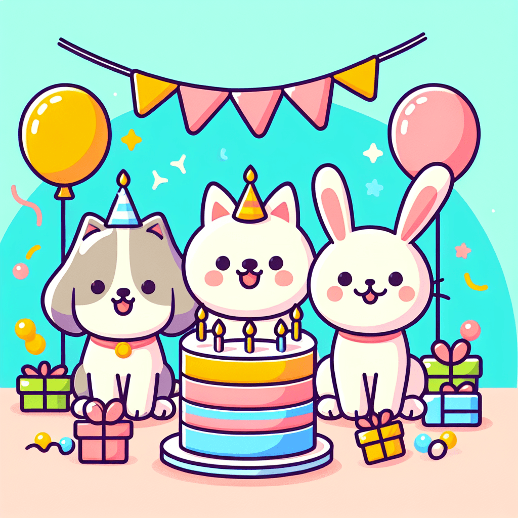 Happy Animals' Birthday Bash Numbered Painting Kits