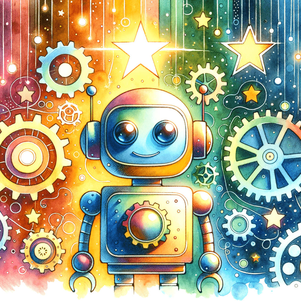Joyful Robot Adventure Paint By Numbers Art