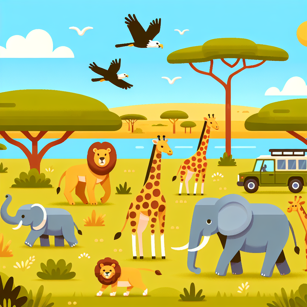Safari In The Serengeti Number Painting