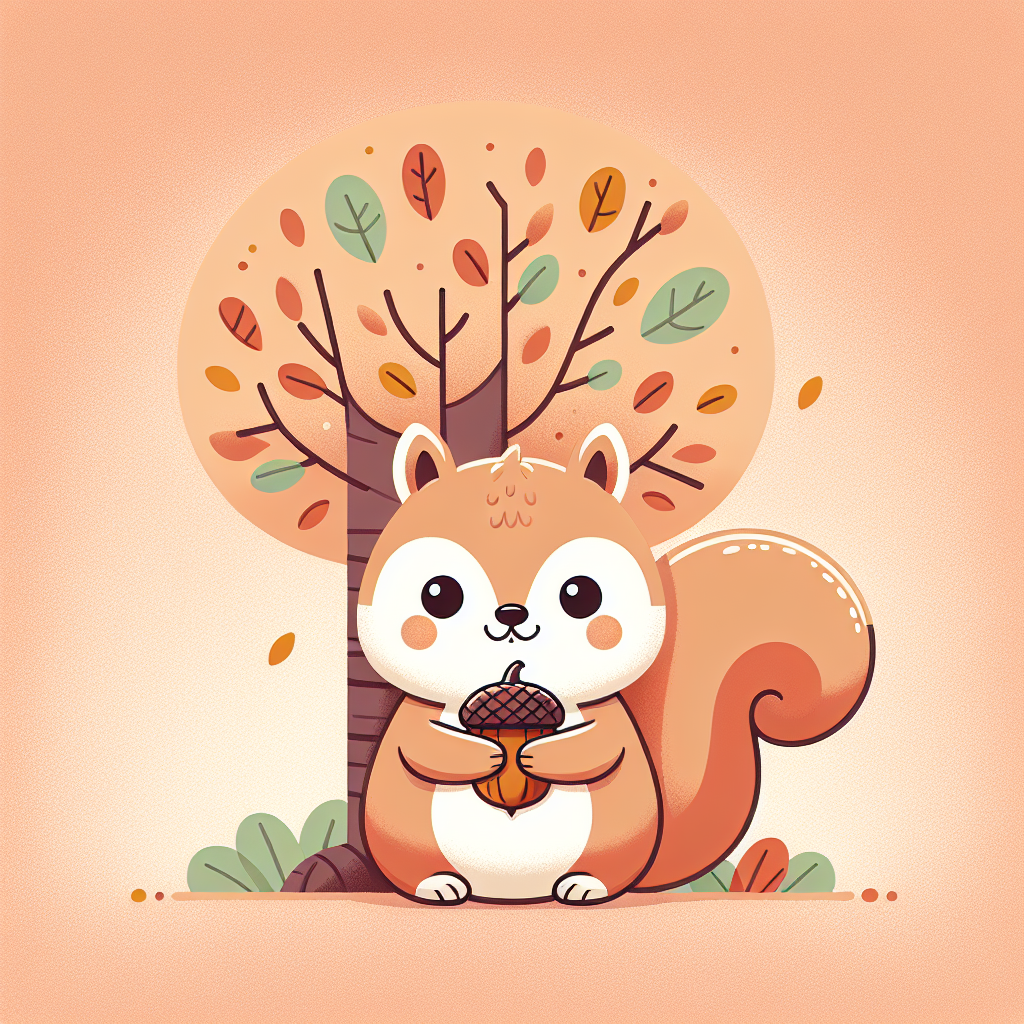 Snuggly Squirrel Paint By Numbers Art