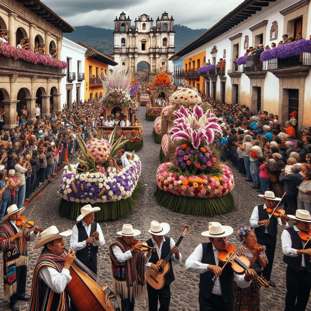 Flower Festival - Antigua Guatemala Paint By Color