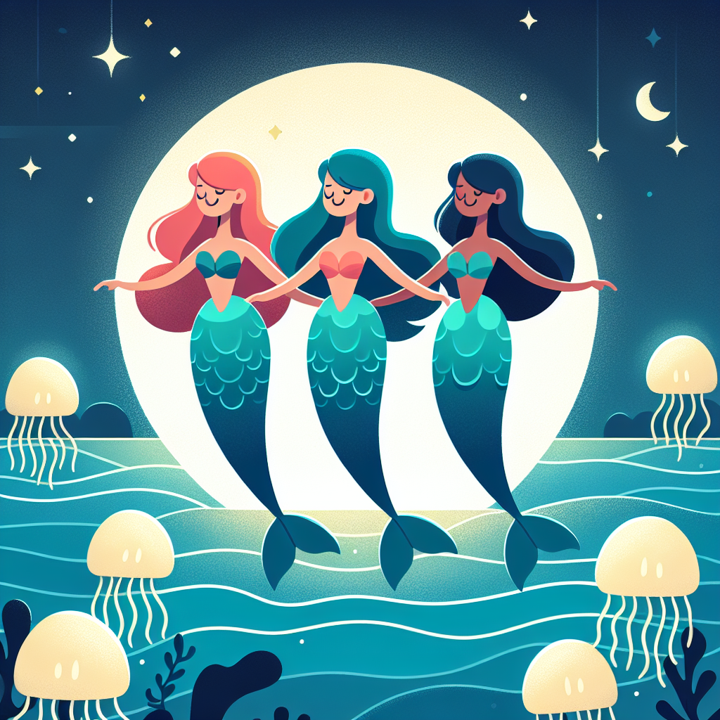 Moonlit Mermaids Paint By Numbers Art