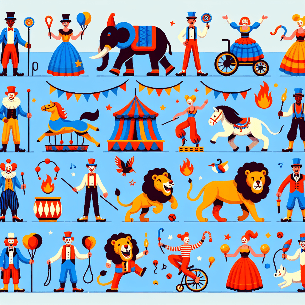 Joyful Circus Extravaganza Painting By Numbers Kit