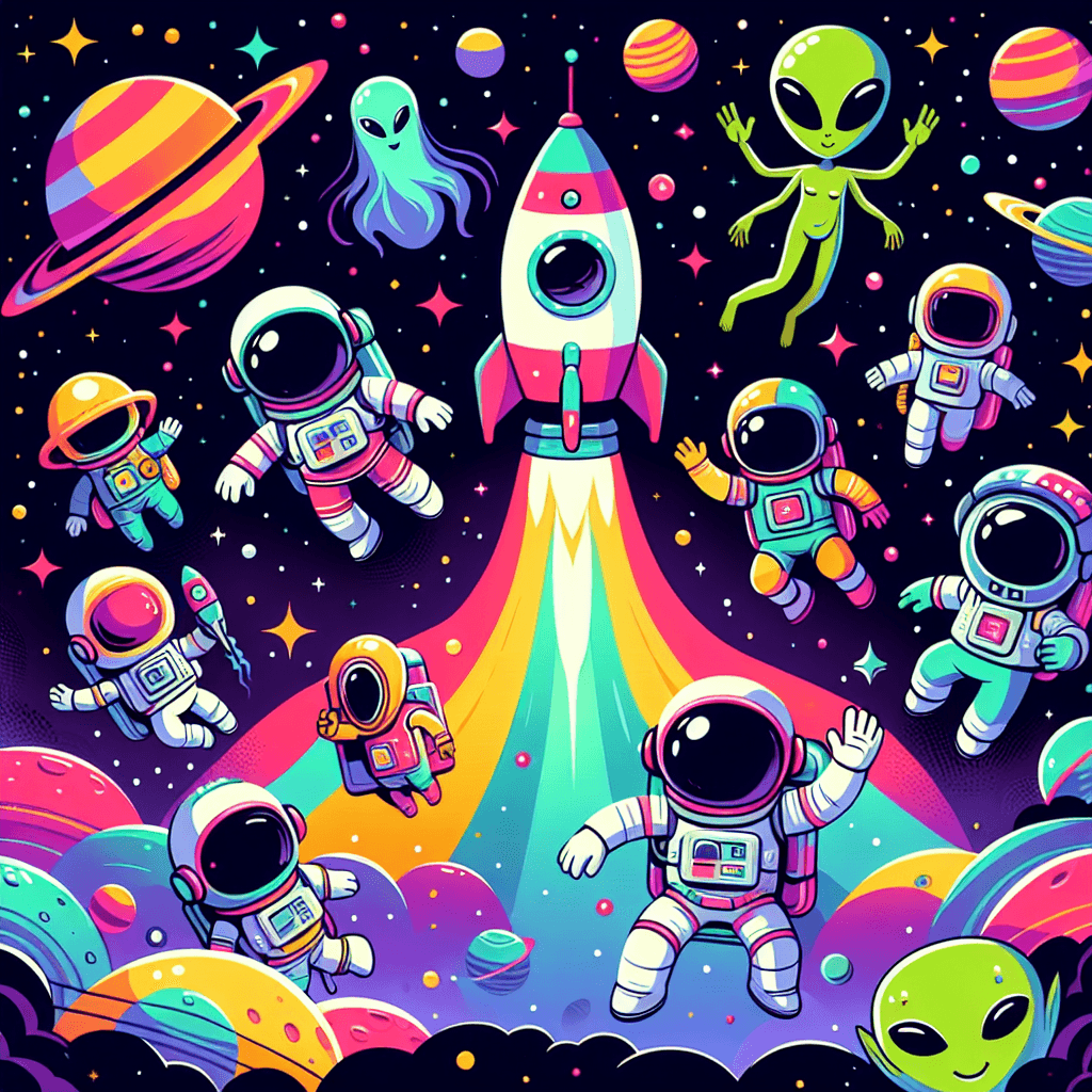 Super Space Explorers Paint By Color