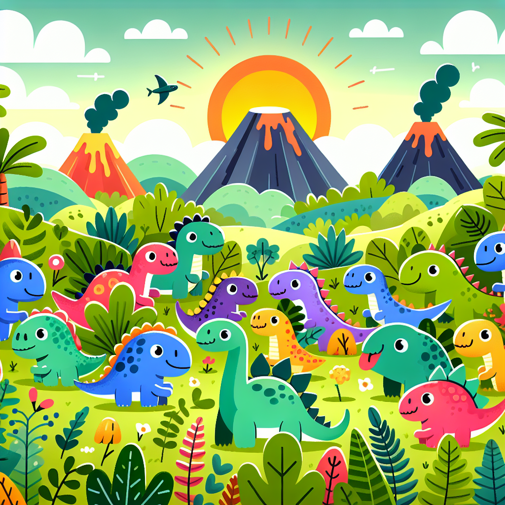 Enchanted Dinosaur Land Paint By Numbers