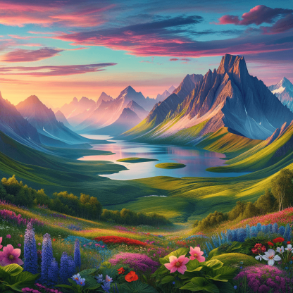 Enchanting Mountain Escape Paint By Numbers