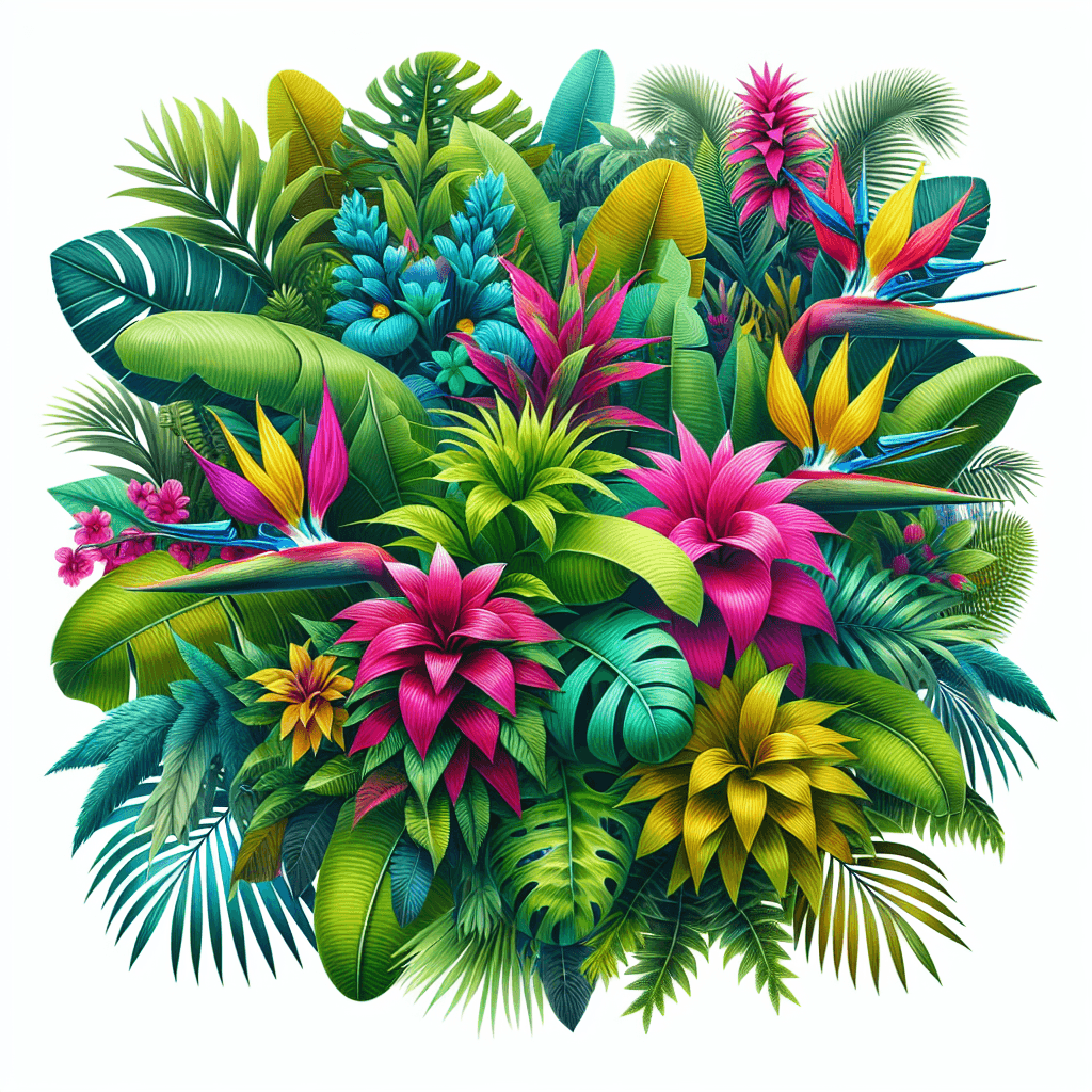 Tropical Flora Fiesta Paint By Number