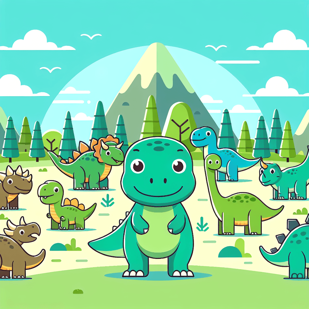 Delightful Dino Park Paint By Numbers Art
