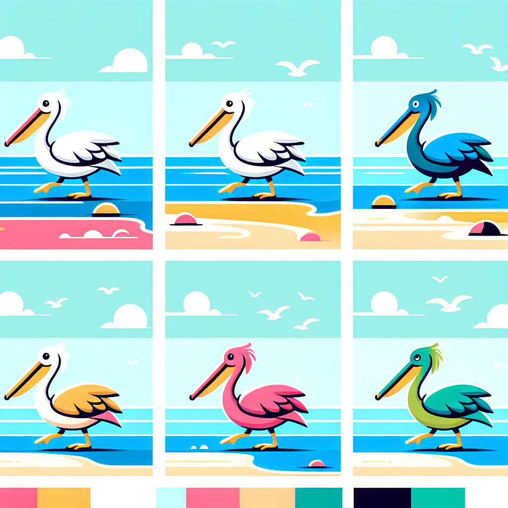 Peaceful Pelican Promenade Paint By Numbers Art