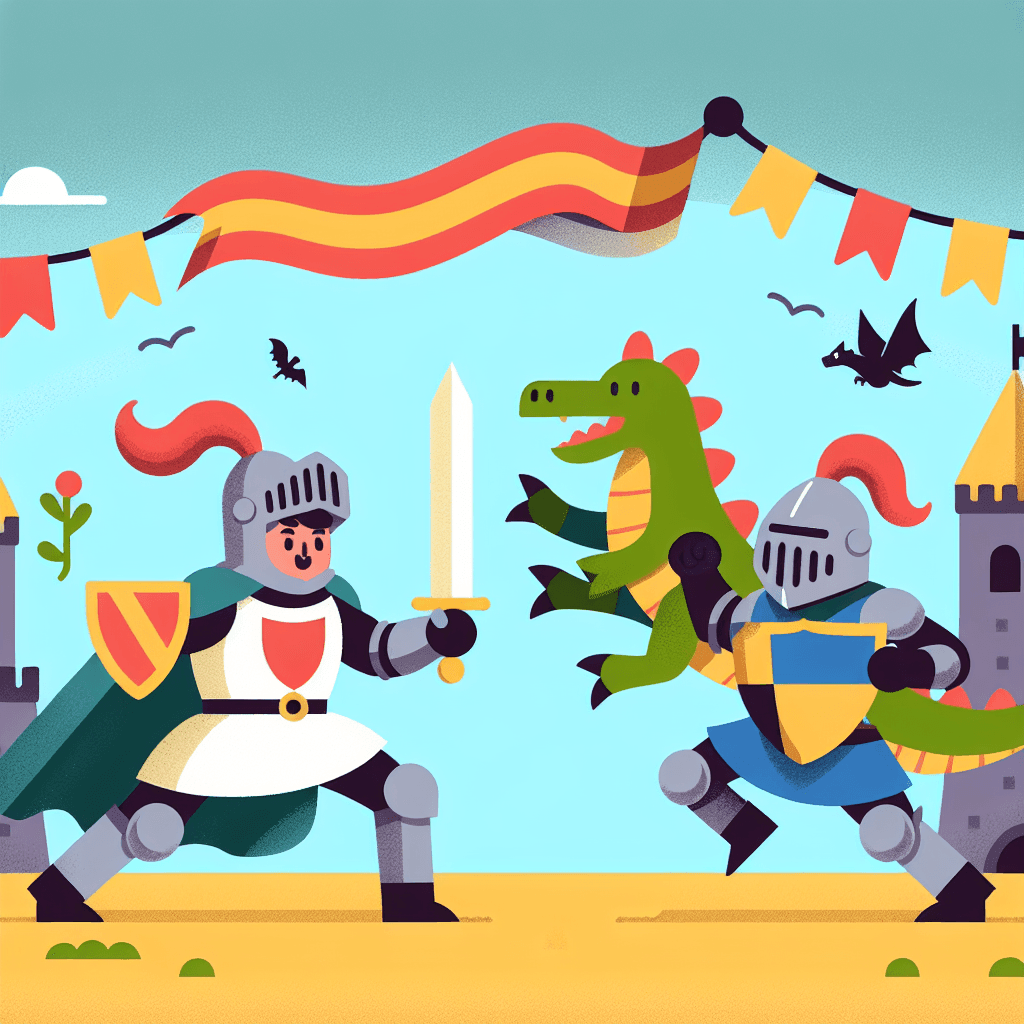 Castle Of Courage With Knights And Dragons Painting Number Kit
