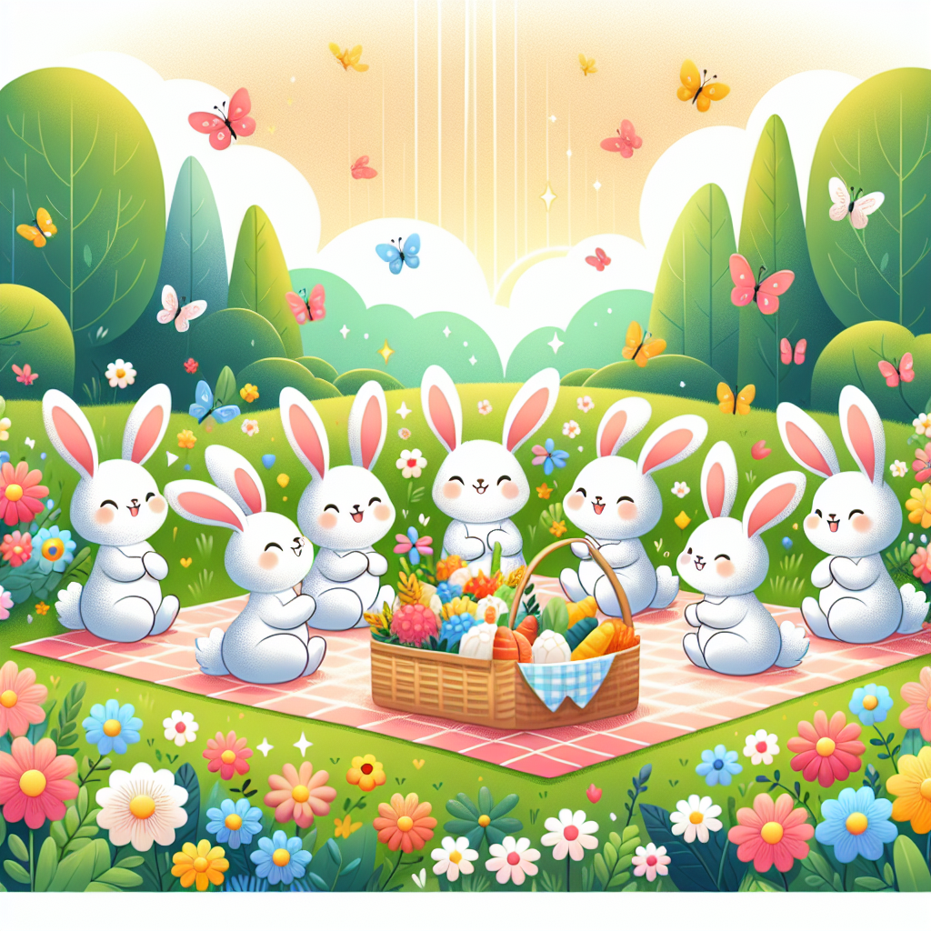 Bunny's Meadow Picnic Paint By Numbers