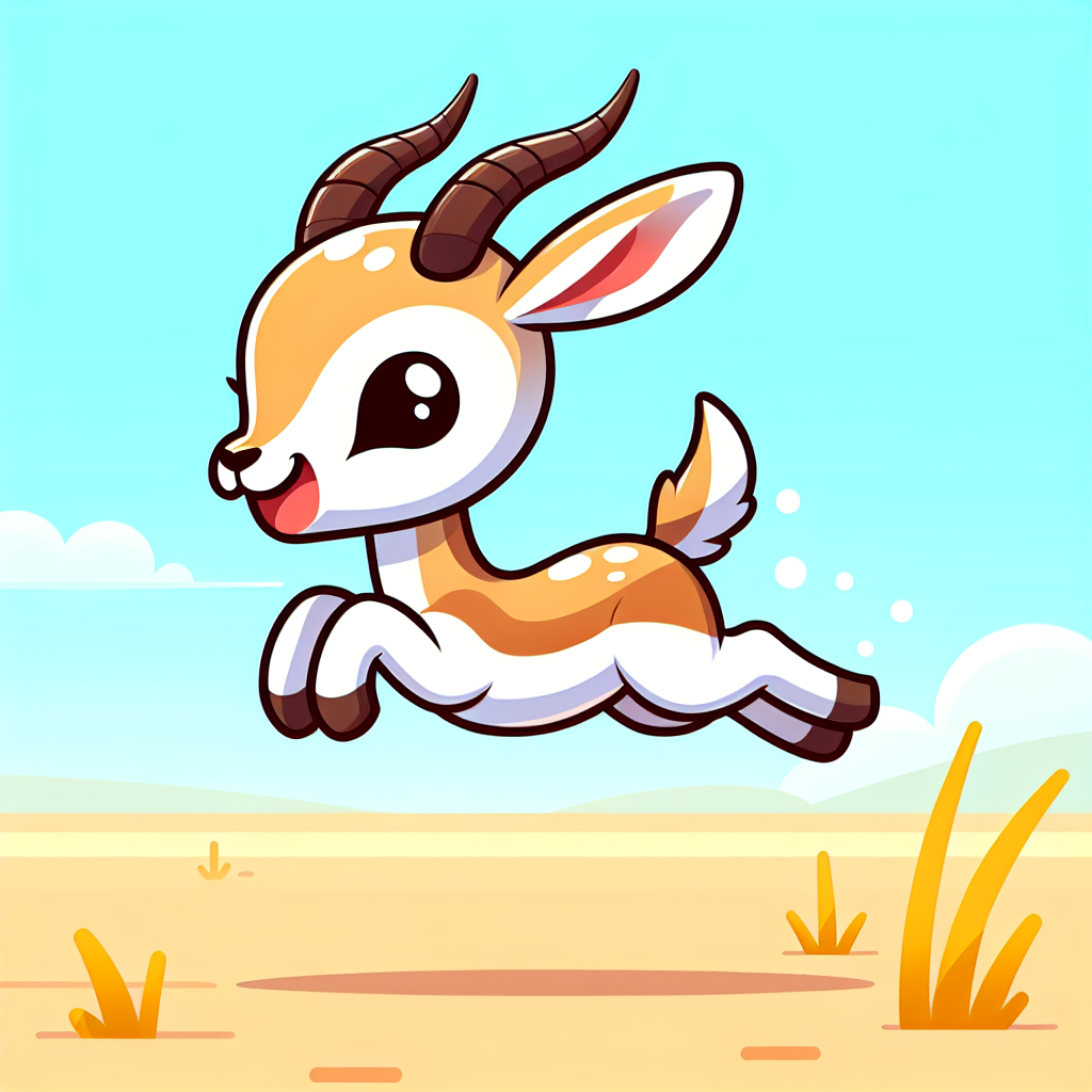 Giggly Gazelle Paint By Numbers Art