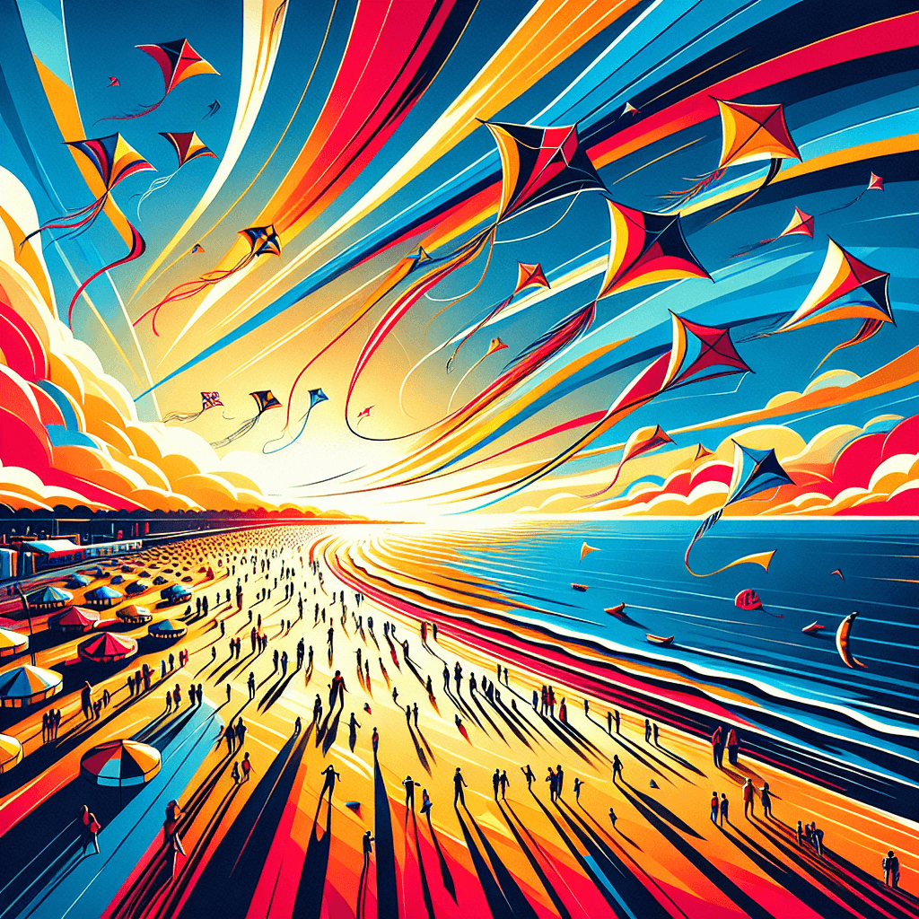 Seaside Kite Festival Number Painting