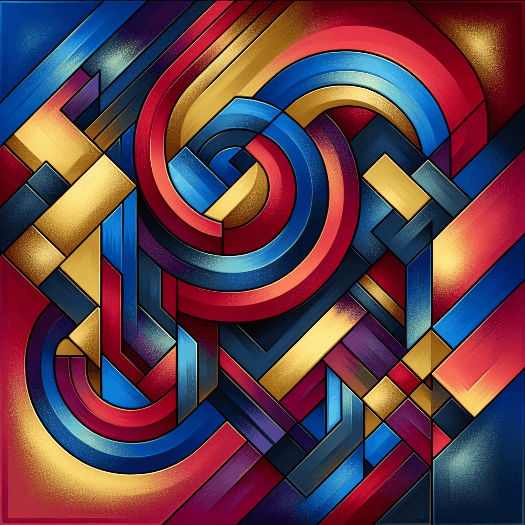 Geometric Abstract Harmony Paint By Numbers Kits