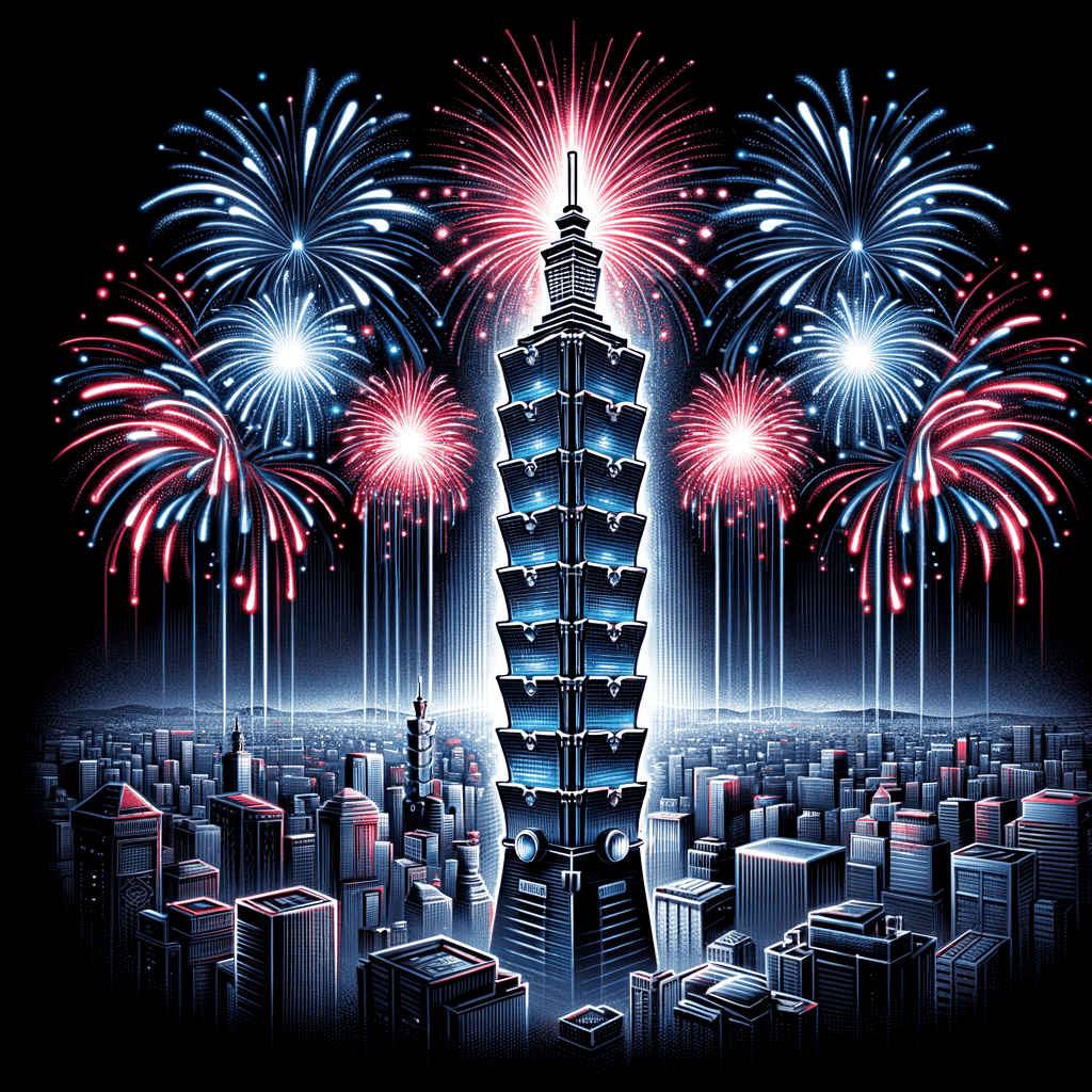 Taipei 101 Fireworks - Taiwan Paint By Numbers Kits