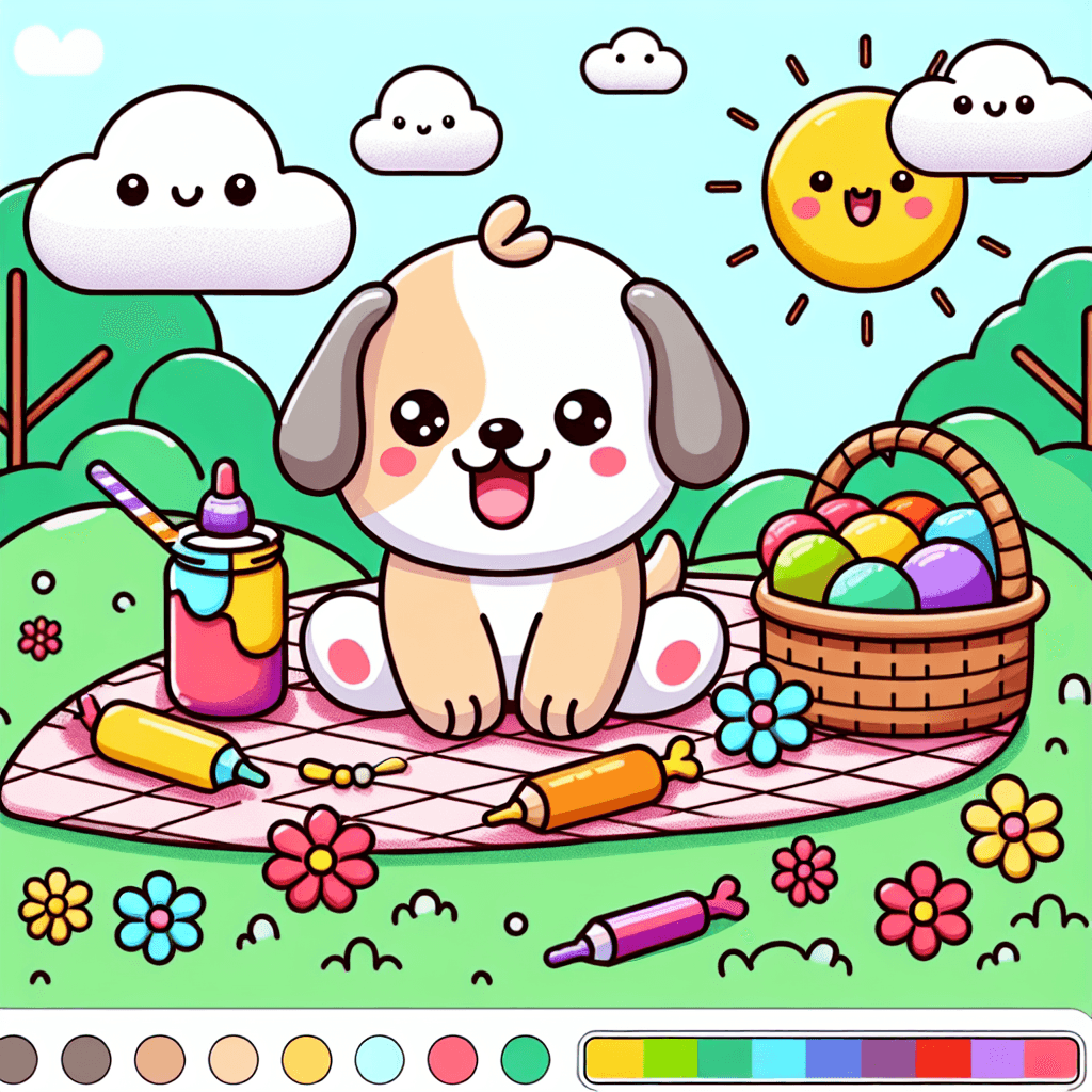 Puppy Picnic Party Paint By Numbers Kits