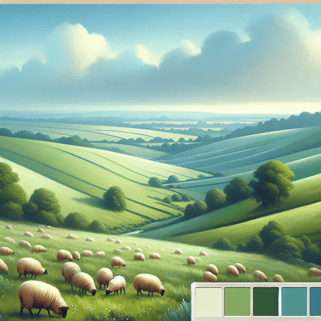 Idyllic Pastoral Landscape Paint By Number