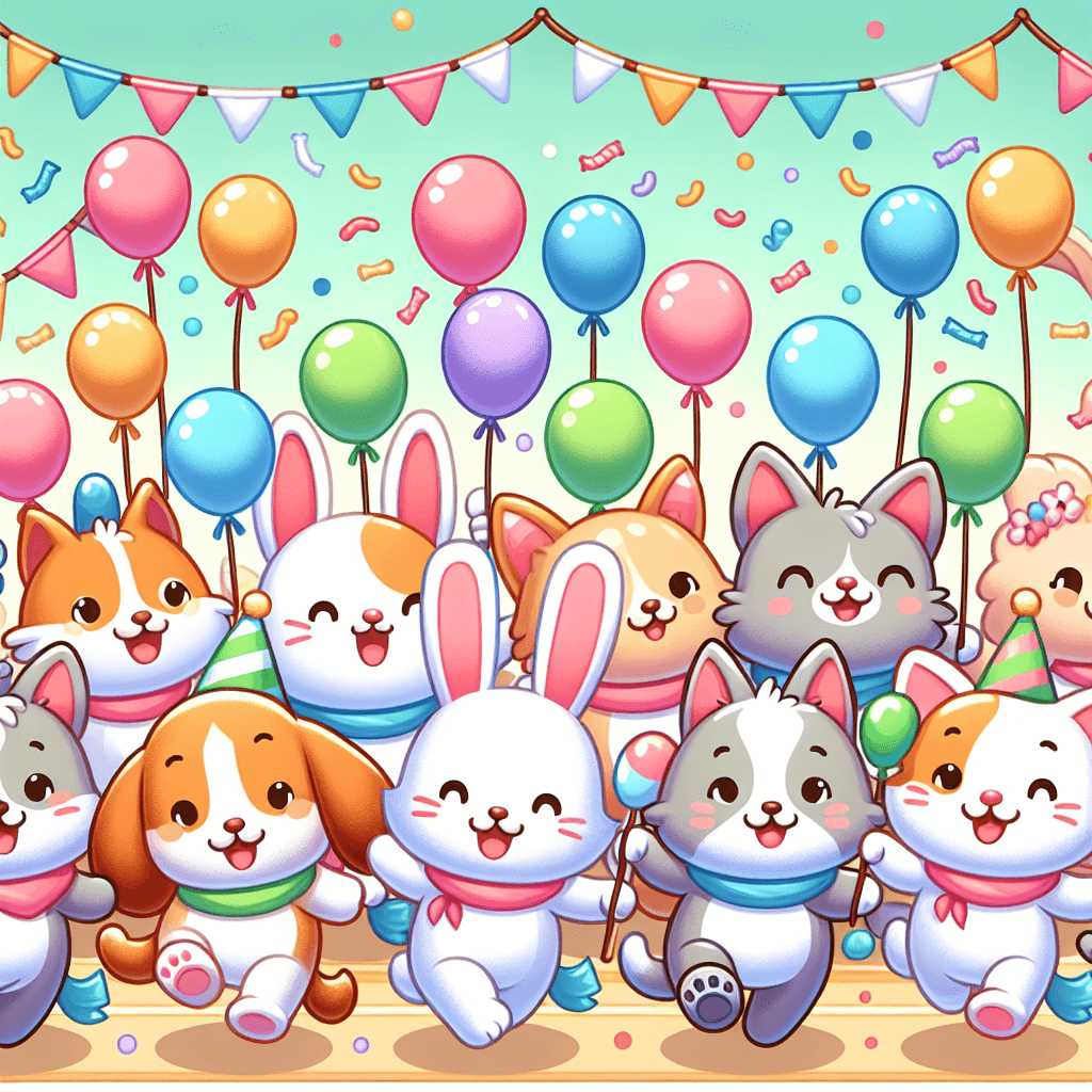 Cute Critter Parade Number Painting