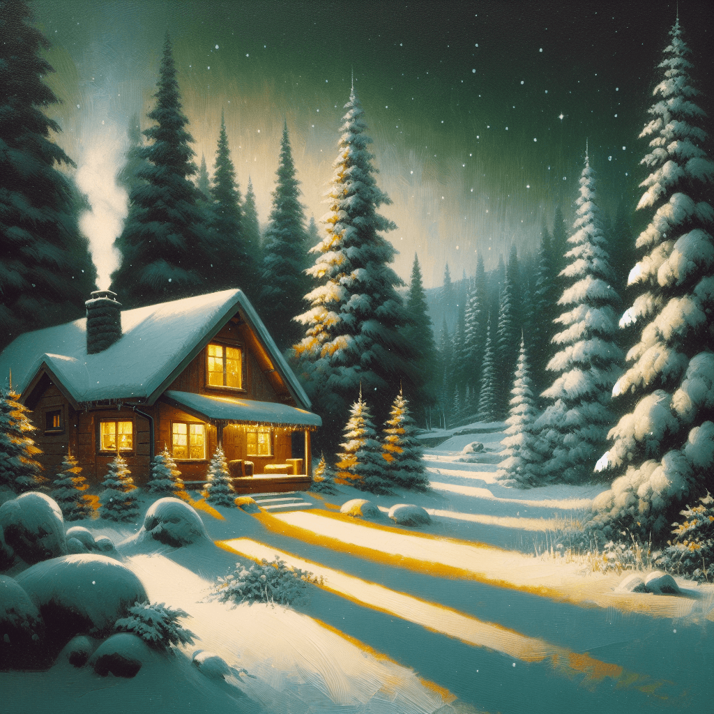 Winter Cabin Refuge Paint By Numbers Art