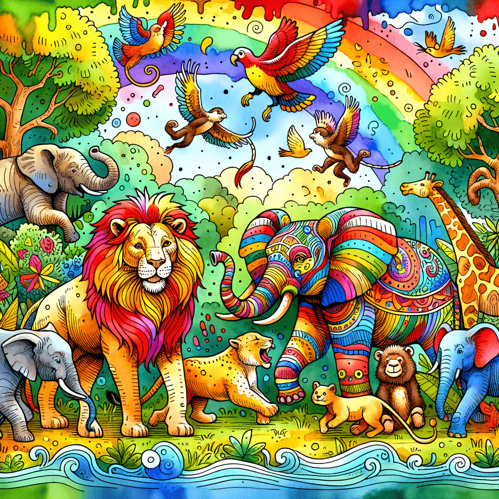 Friendly Zoo Adventure Paint By Numbers Art