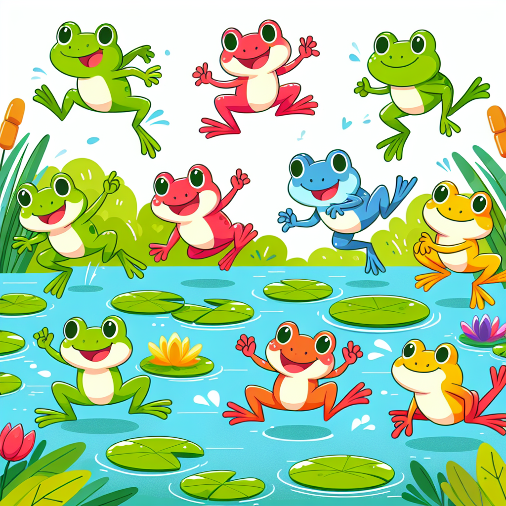 Friendly Frog Leap Paint By Numbers Art