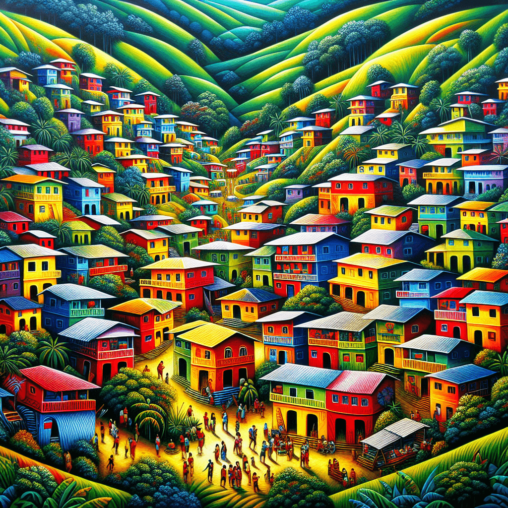Vibrant Village Vista Paint By Numbers