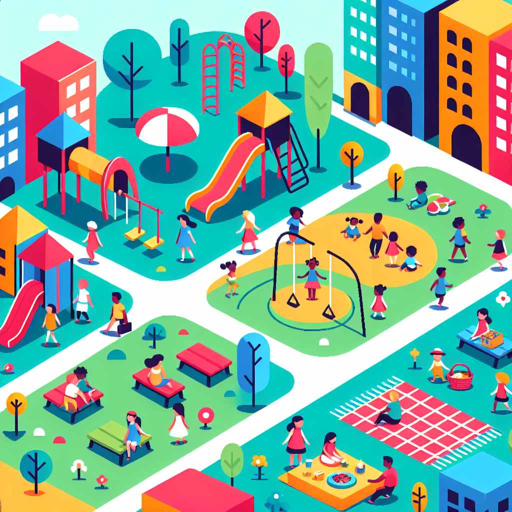 City Park Playground Paint By Color