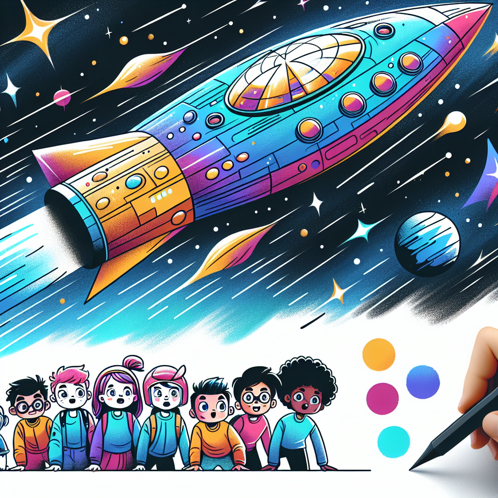 Starlight Starship Voyage Painting Number Kit