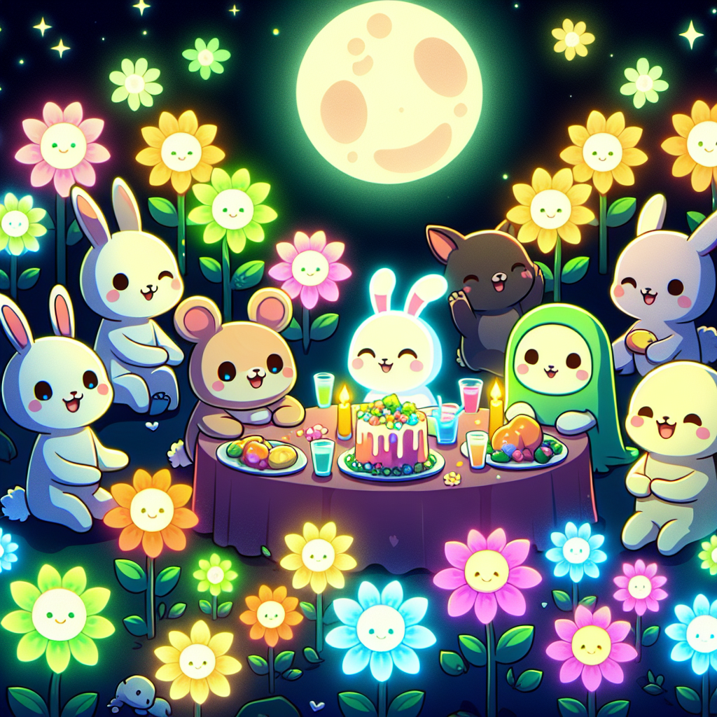 Moonlit Garden Party Numbered Painting Kits