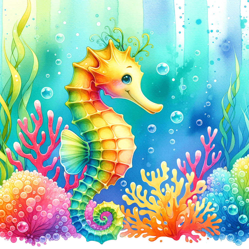 Playful Seahorse - DIY Painting By Numbers Kit