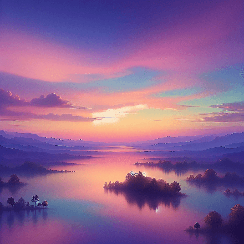 Pastel Sunset Serenity Painting Number Kit