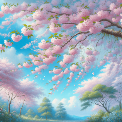 Sakura Blossoms In Spring DIY Paint By Numbers
